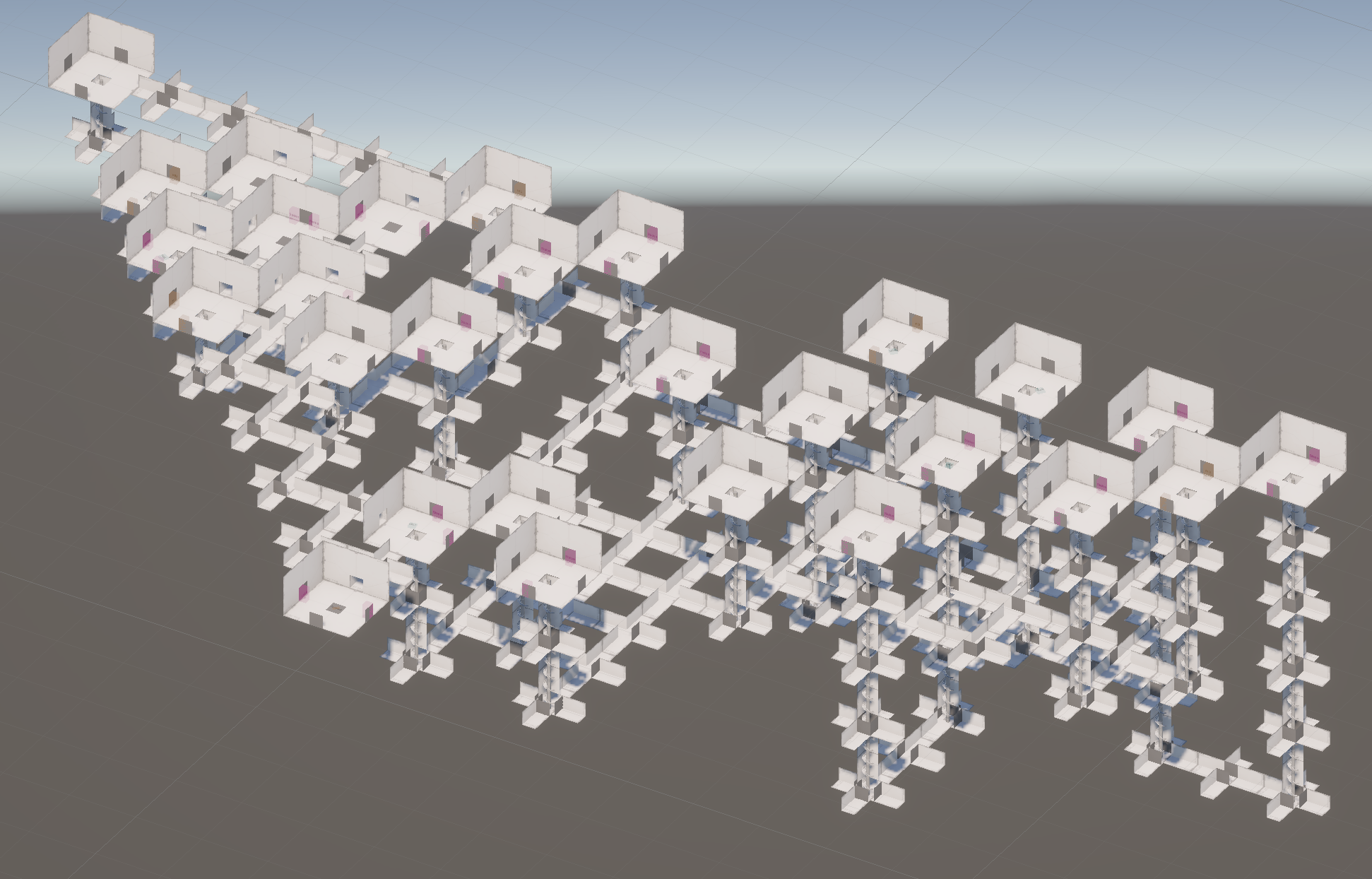 A screenshot of my labyrinth being rendered in Unity